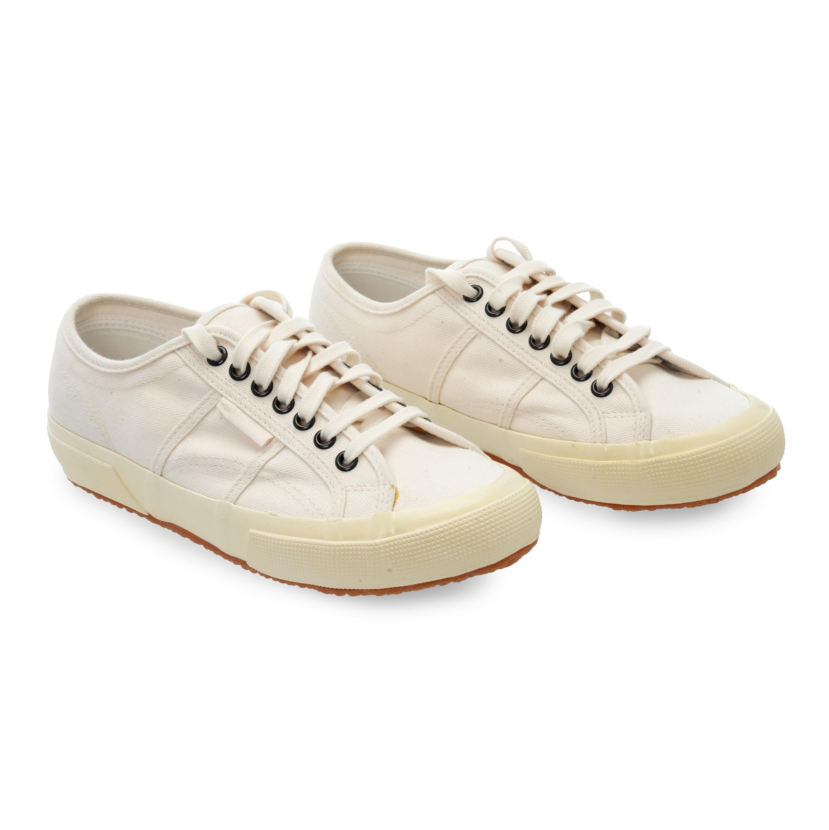 Superga herringbone bei raw-off white uomo 