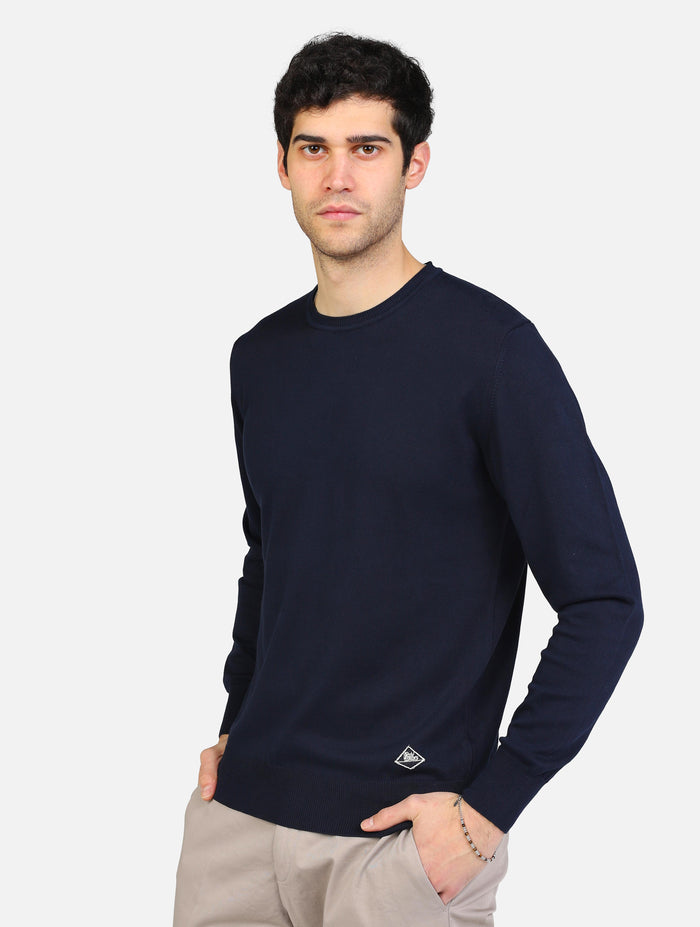 art. rru502cl89: maglia girocollo in puro cotone