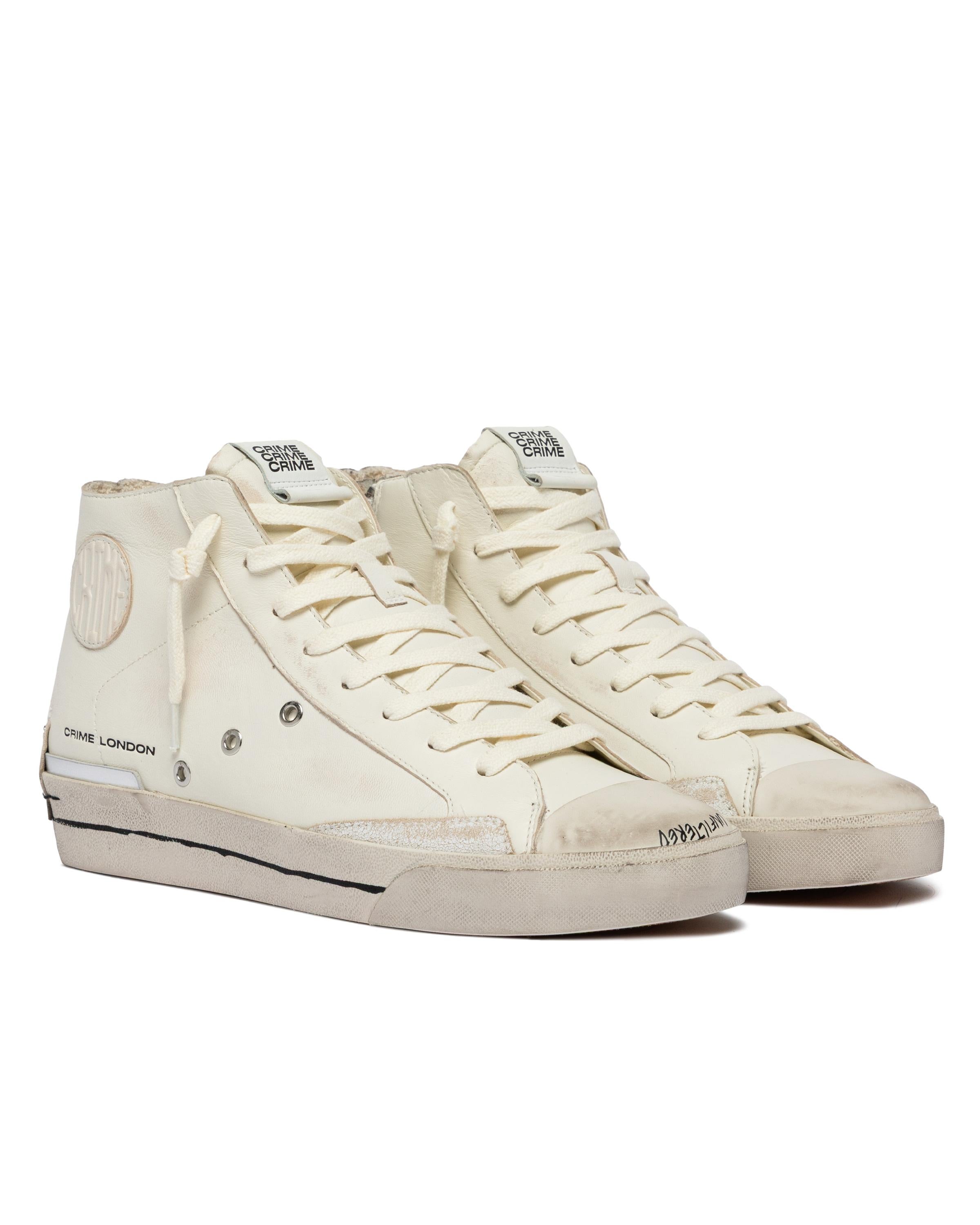 Recut high vanilla ice sneaker realizzata con materiali di alta qualità made in italy bianco uomo 