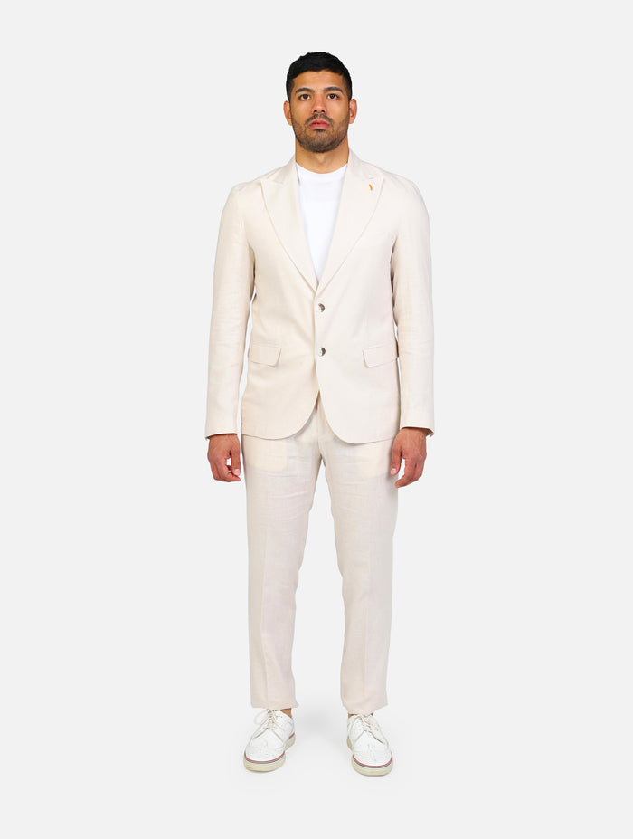 art. oc1s2s5a03: abito con giacca due bottoni rever a lancia tasche a filetto