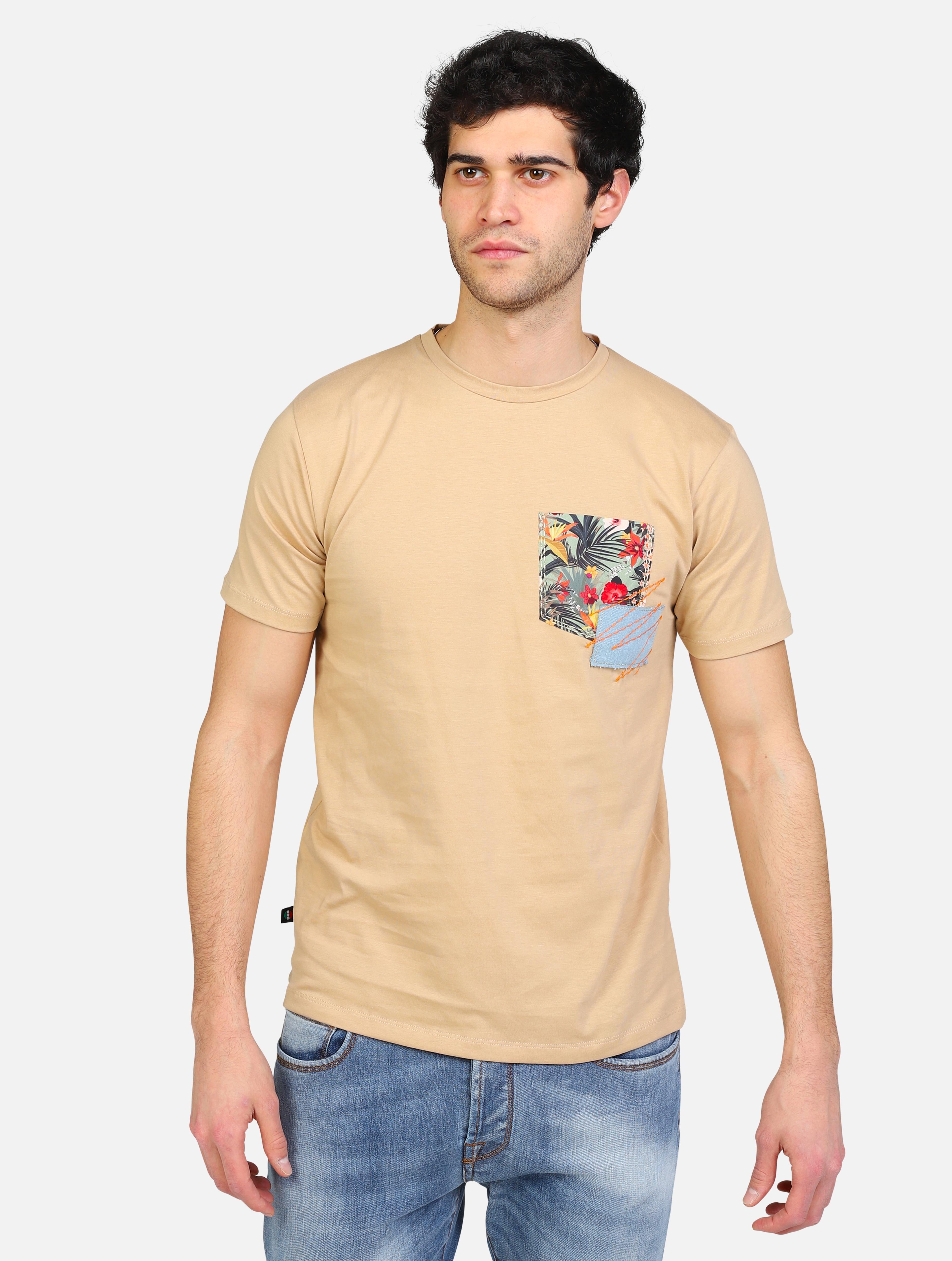art. tupresab: t-shirt premium girocollo con disegno sul taschino cucito