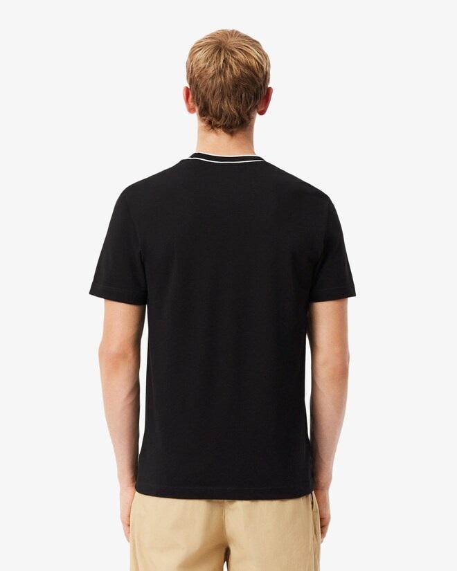 art. th8174: t-shirt girocollo con contrasto di colore sul colletto