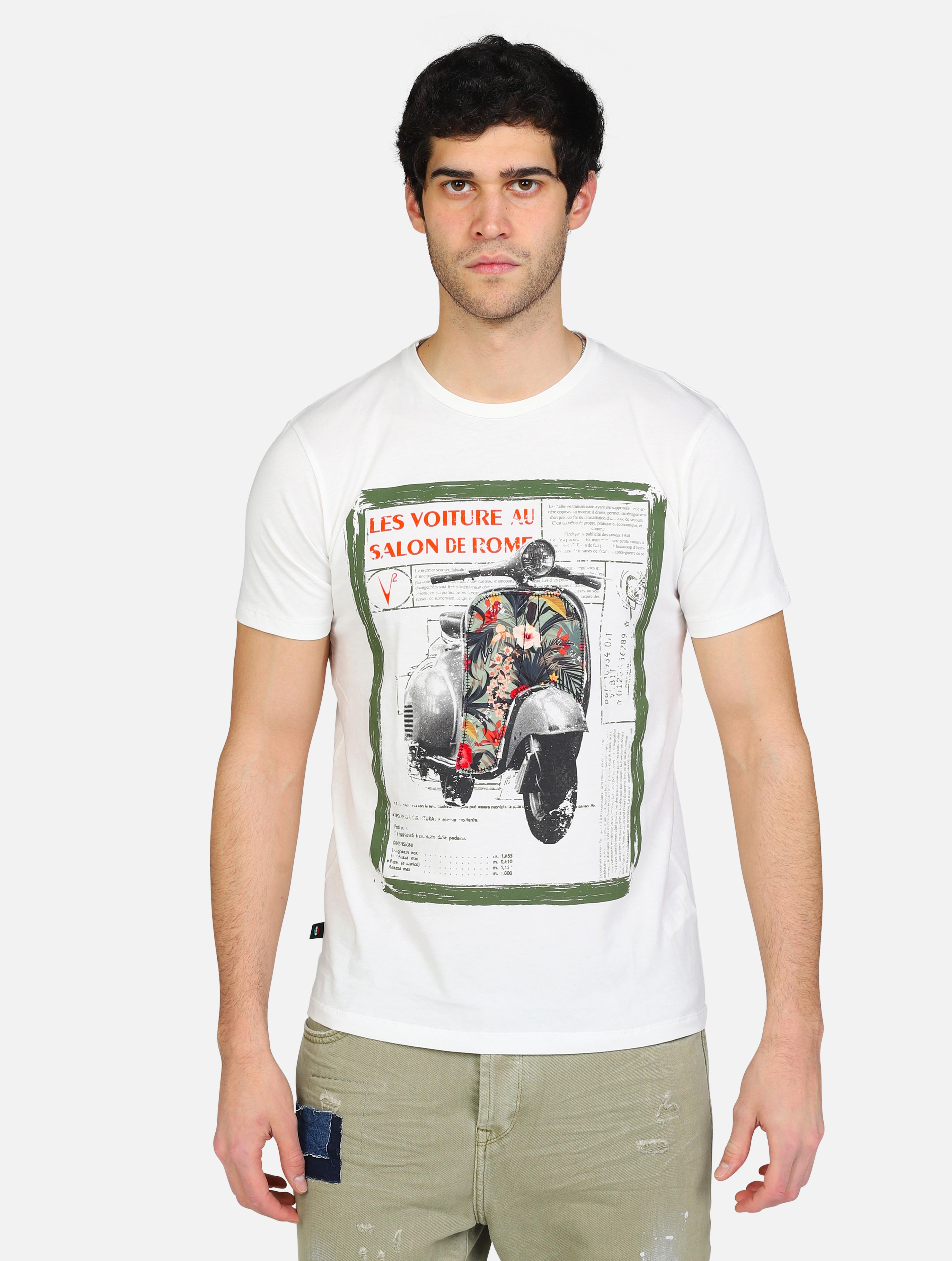 Art tuvsp: t-shirt con disegno vespa burro uomo 