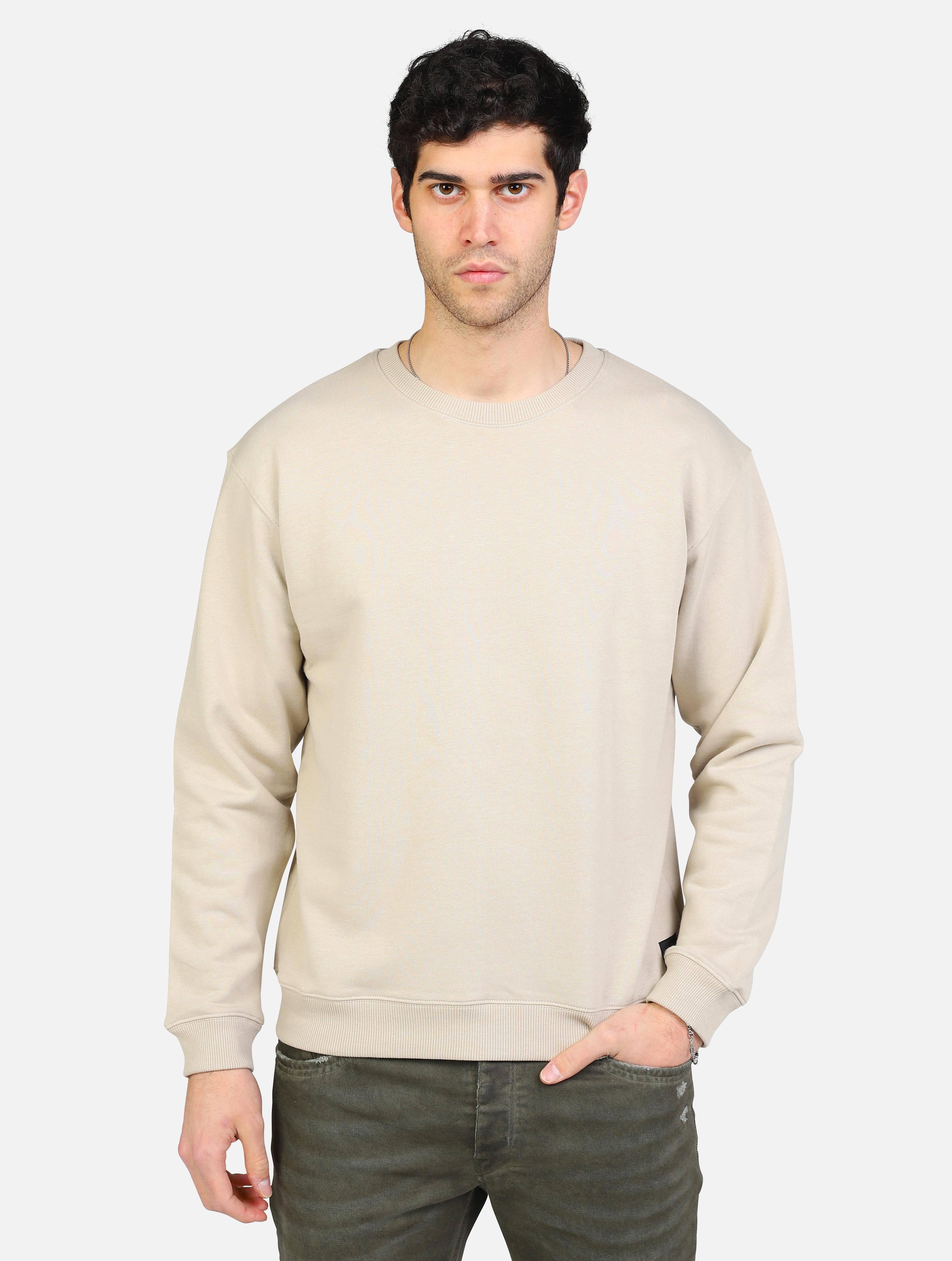 Art 14015193: felpa basica beige uomo 