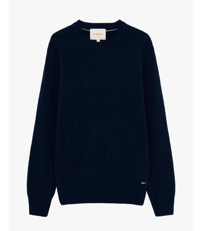 Maglia calda basic girocollo blu navy uomo 