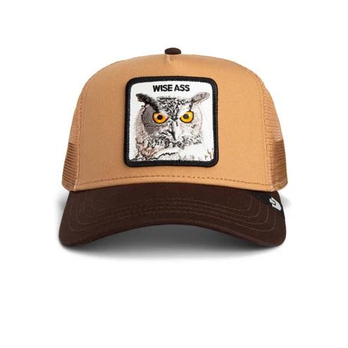 Cappellino con visiera marrone uomo 