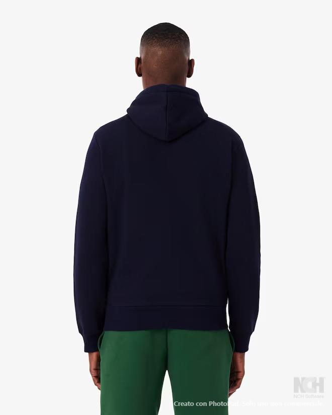 sweatshirts con cappuccio rifinitura su collo polsini e girovita