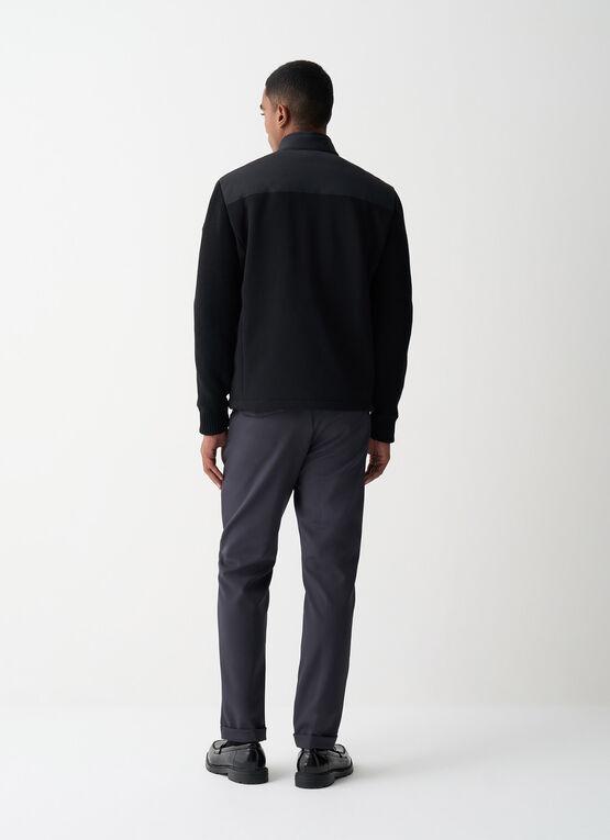 giacchetto con maniche in maglia chicco di riso