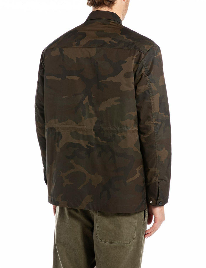 giubbino con tasche mimetico