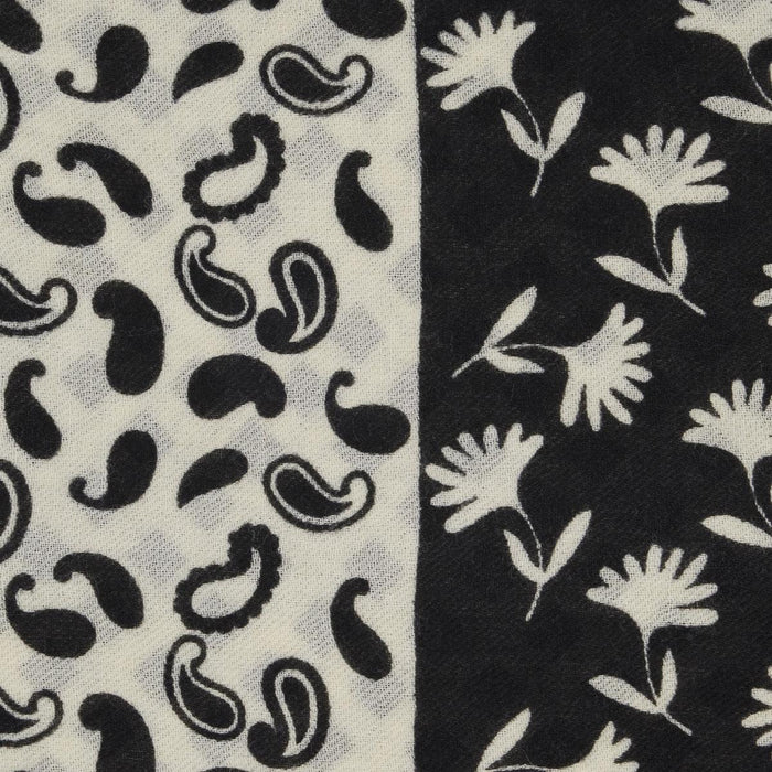 Cocò sciarpa ricamata in pura lana vergine