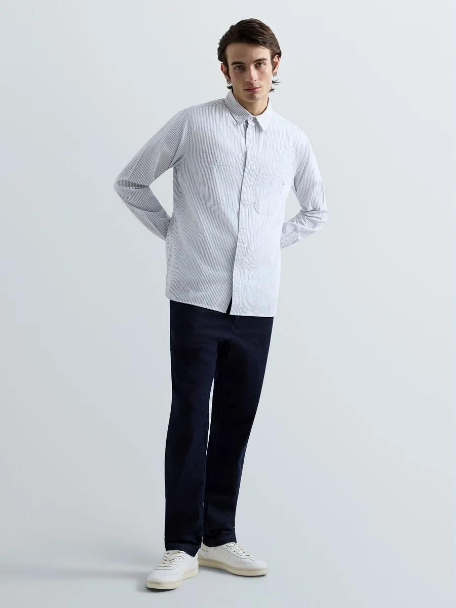 Pantalone in denim blu uomo 