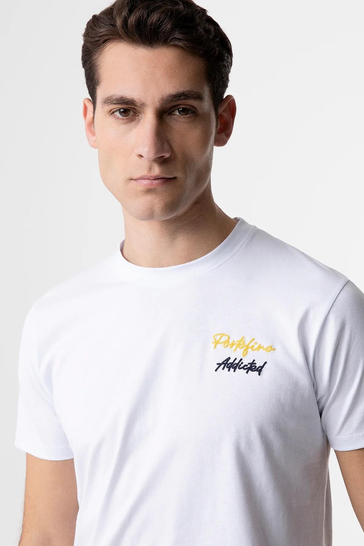 T-shirt  portofino addicted bianco uomo 