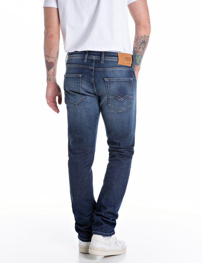 art. ma972: jeans stretch denim straight fit iper lavato