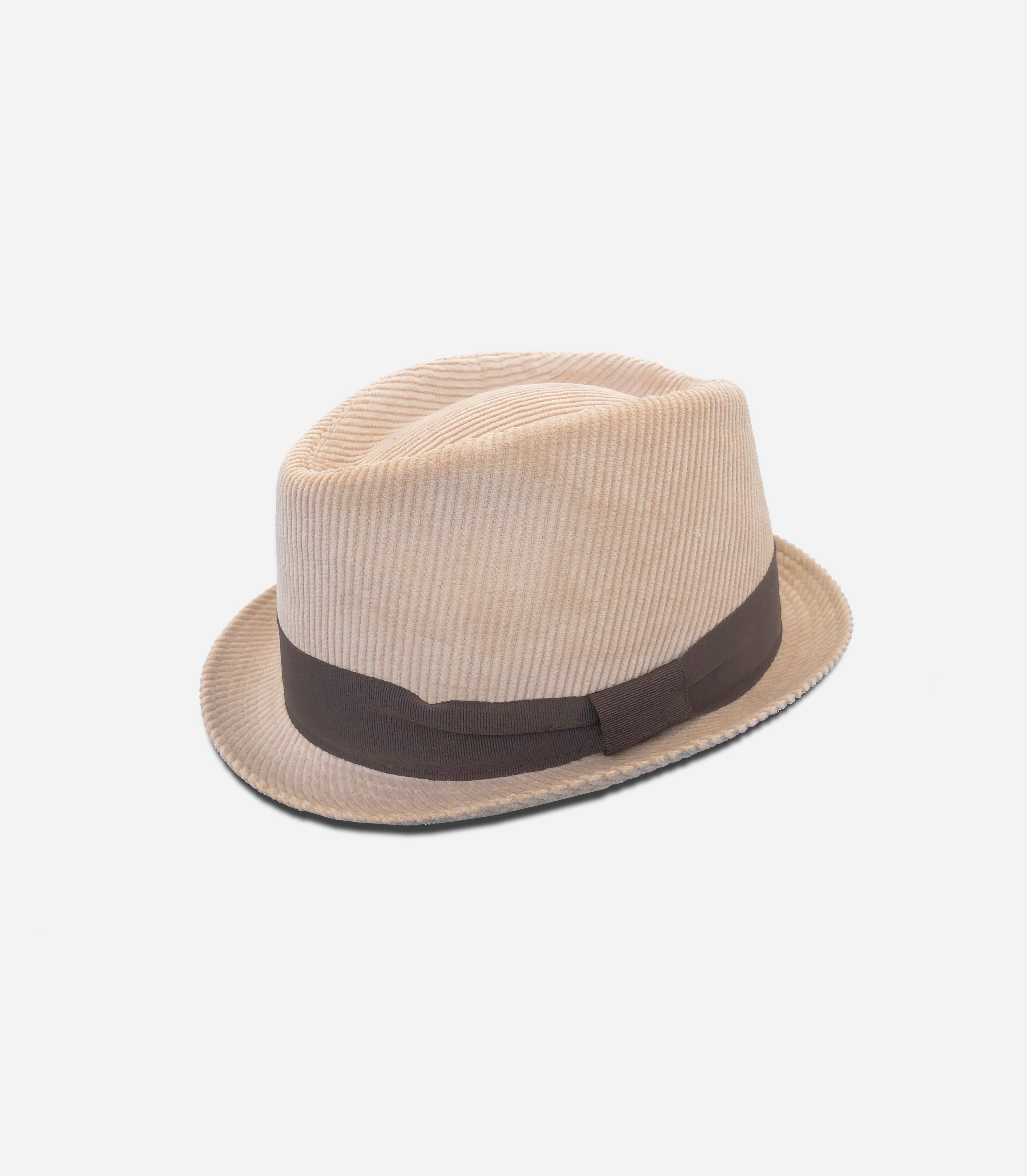 Cappello uomo velluto con fascia  0901 cammello man  - 1