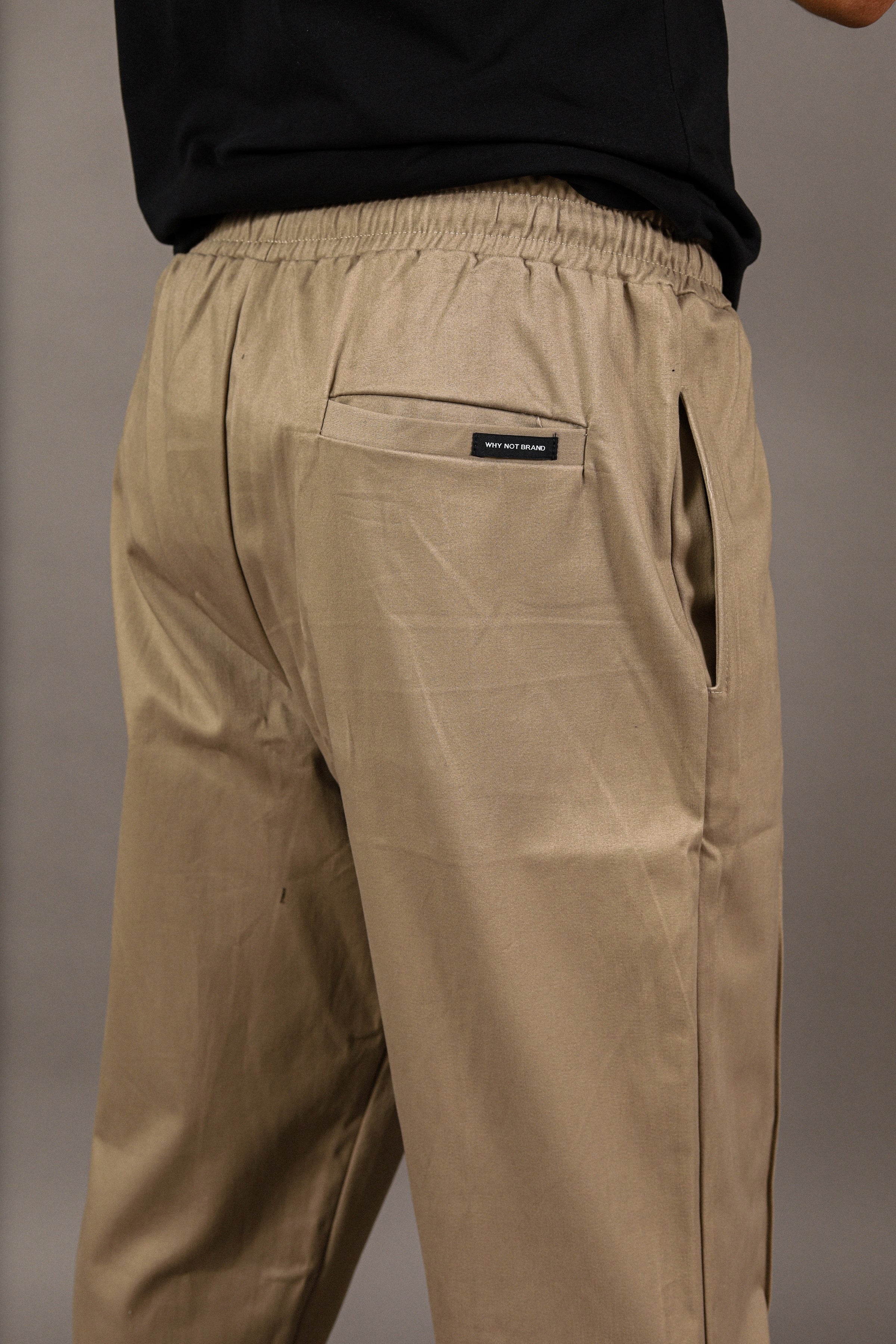Japan model low crotch trousers -  beige man  - 3