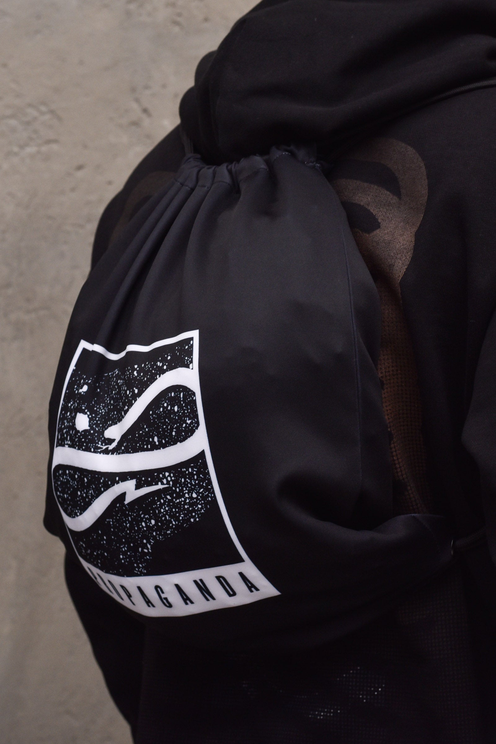 Men's backpack bag with black logo print  nero man  - 5