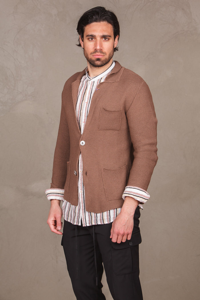 Links knitted jacket - 03VTABACCO