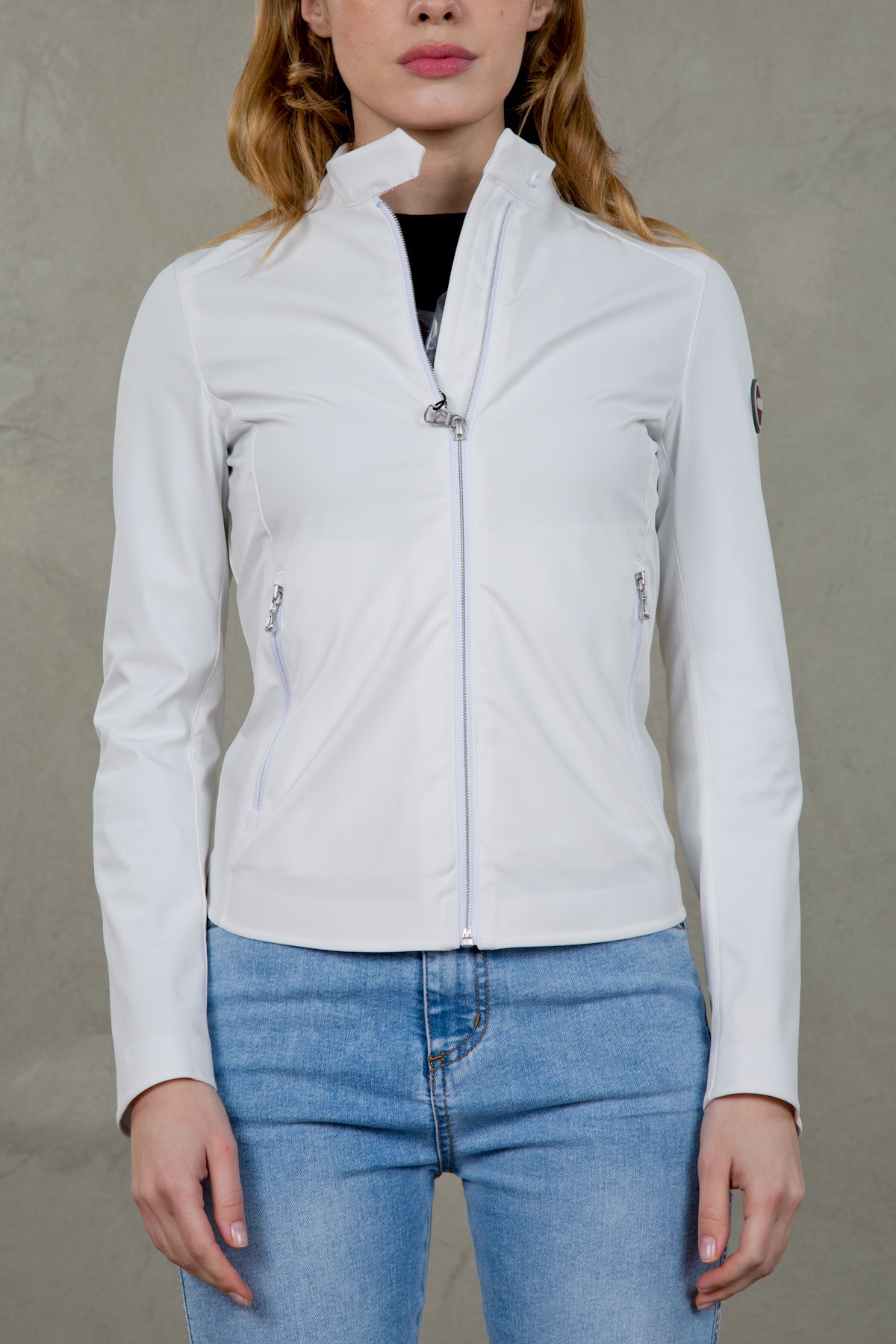 Softshell windproof jacket for women 1902r6wv white bianco woman  - 2