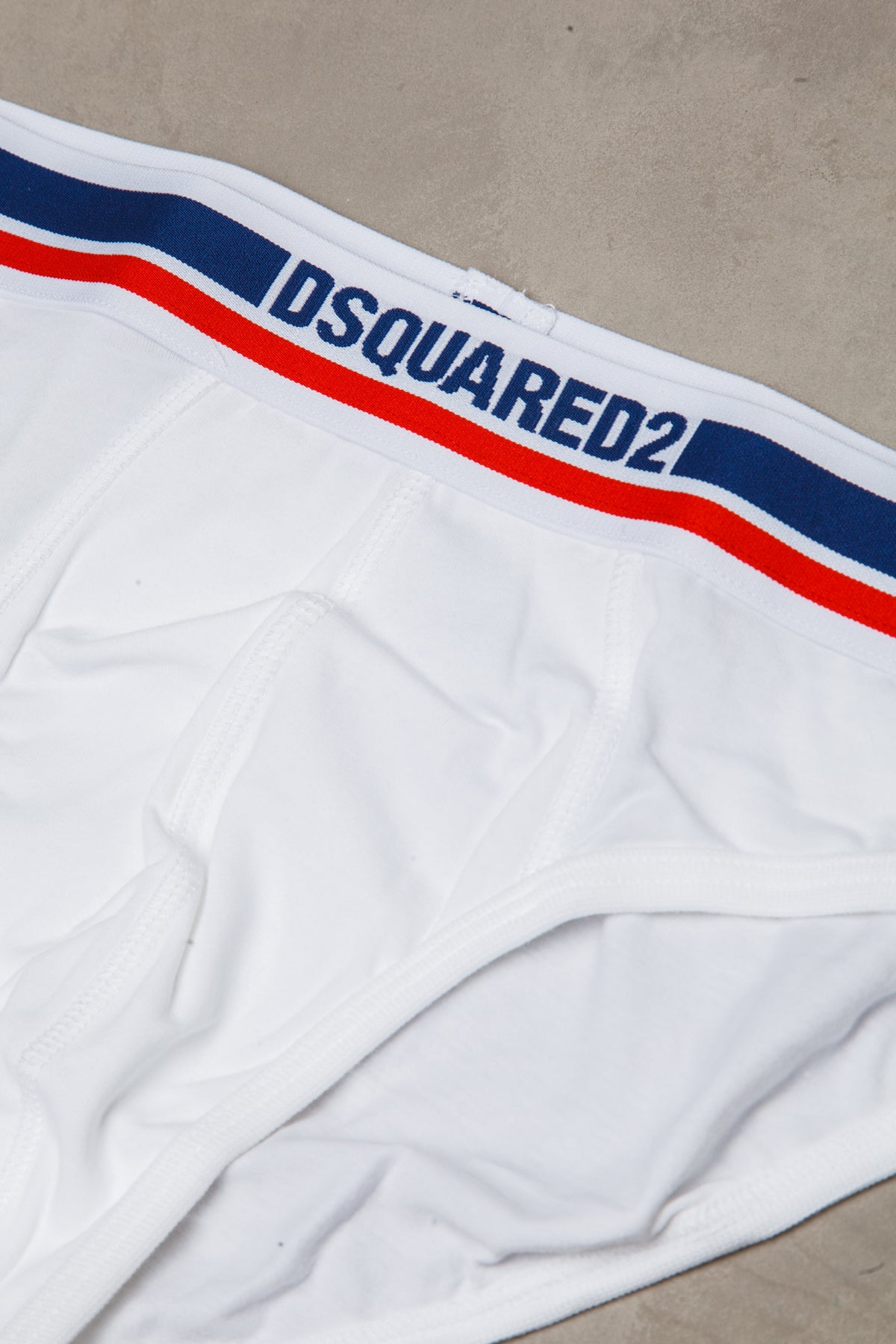 Underwear briefs with dsquared2 logo on the band d9l614000 white bianco uomo 