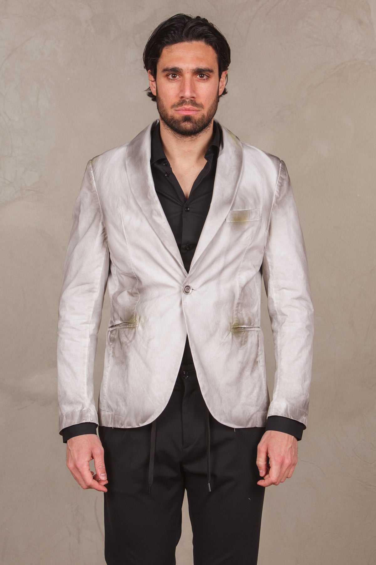 Man jacket with used effect  grigio man  - 1
