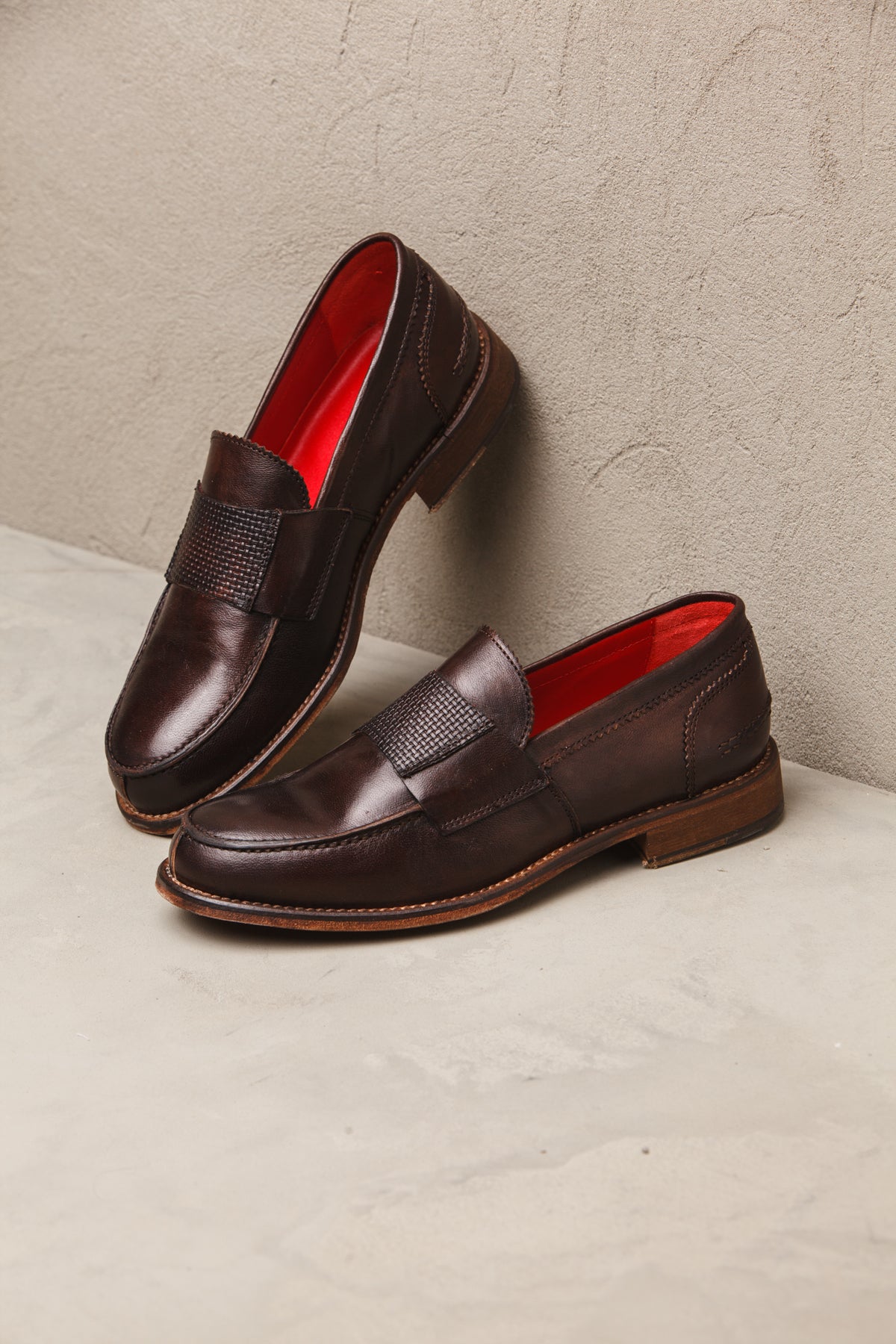 Low elegance men's shoe in genuine leather sc140 dark brown testa di moro man  - 3