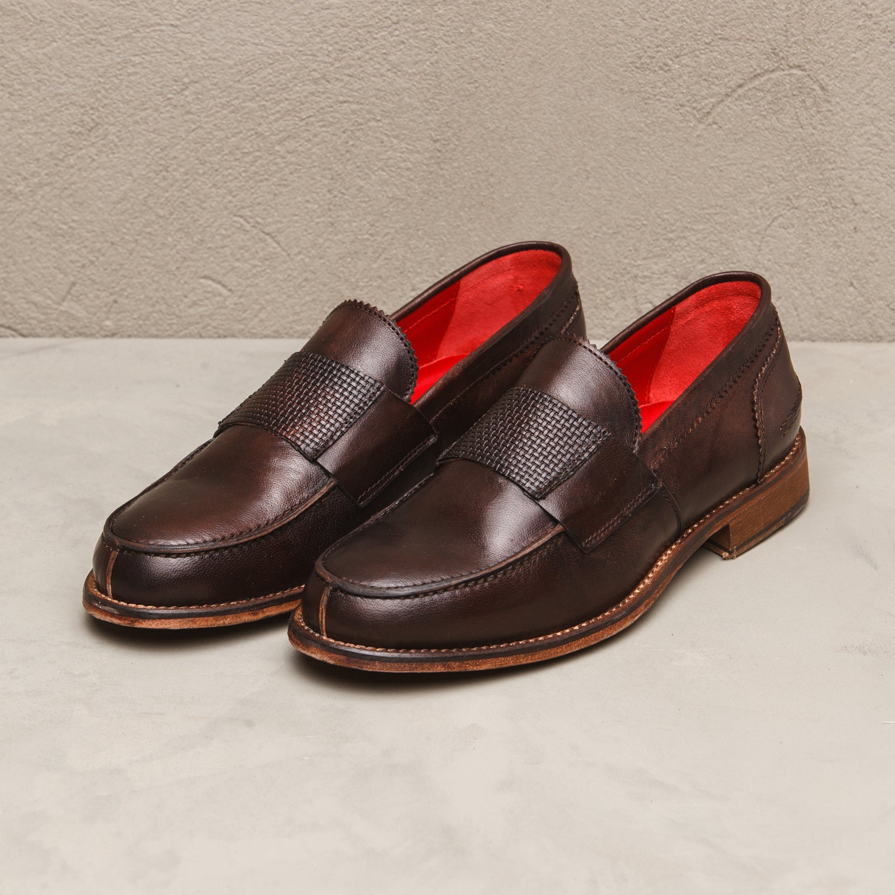Low elegance men's shoe in genuine leather sc140 dark brown testa di moro man  - 5