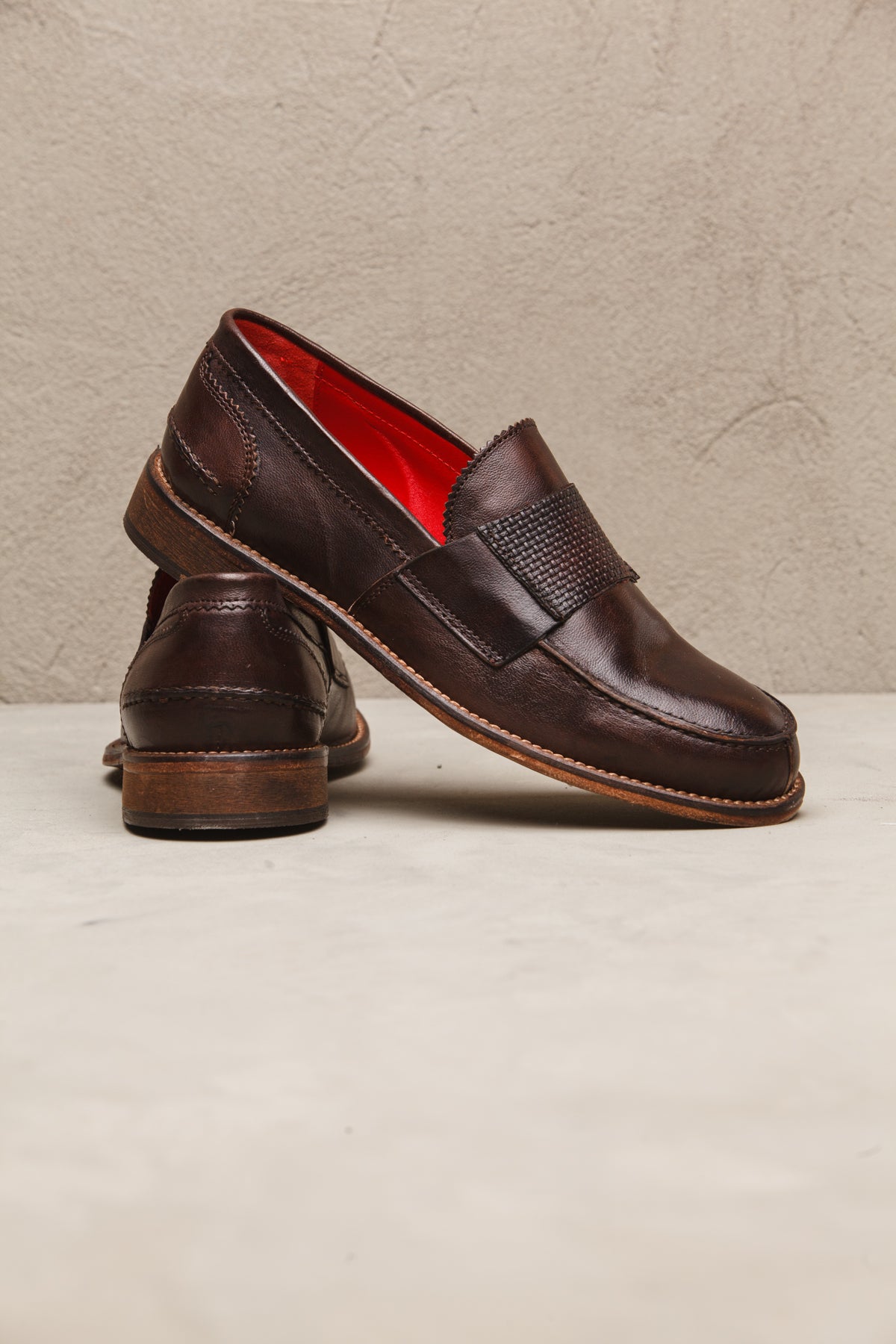 Low elegance men's shoe in genuine leather sc140 dark brown testa di moro man  - 1