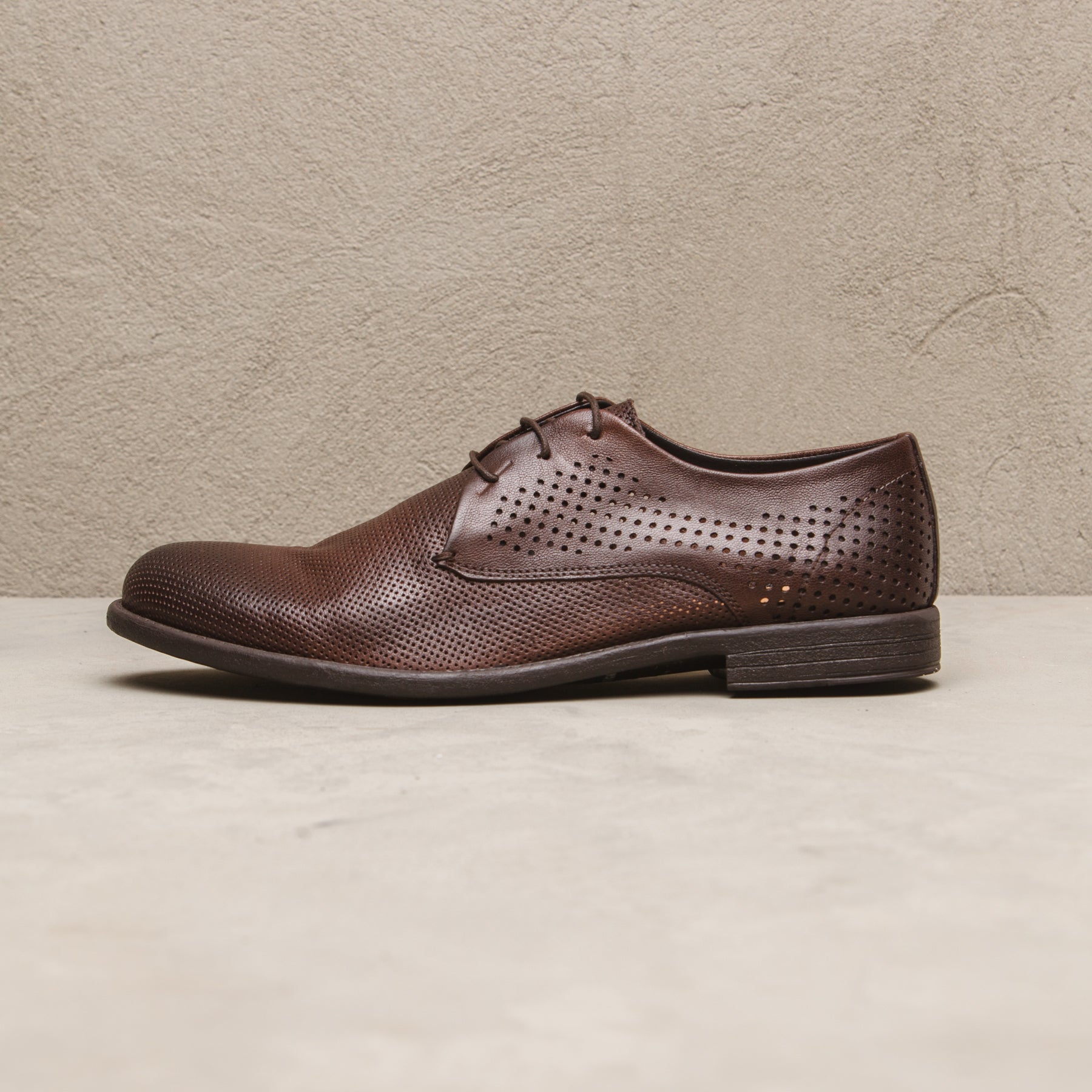 Low perforated derby shoe mrs2211s25 coffee caffe' man  - 5