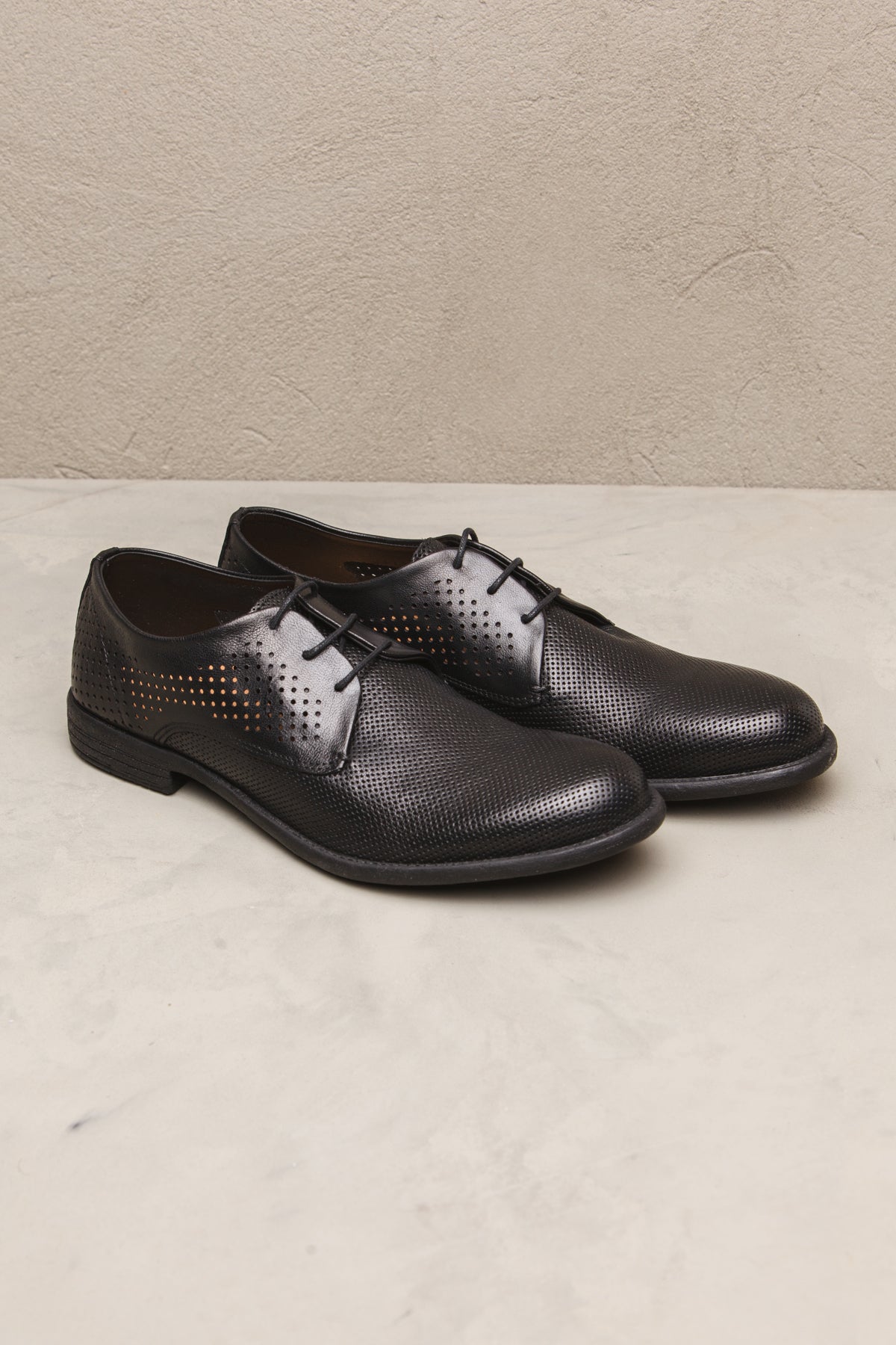 Low perforated derby shoe mrs2211s25 black nero man  - 2