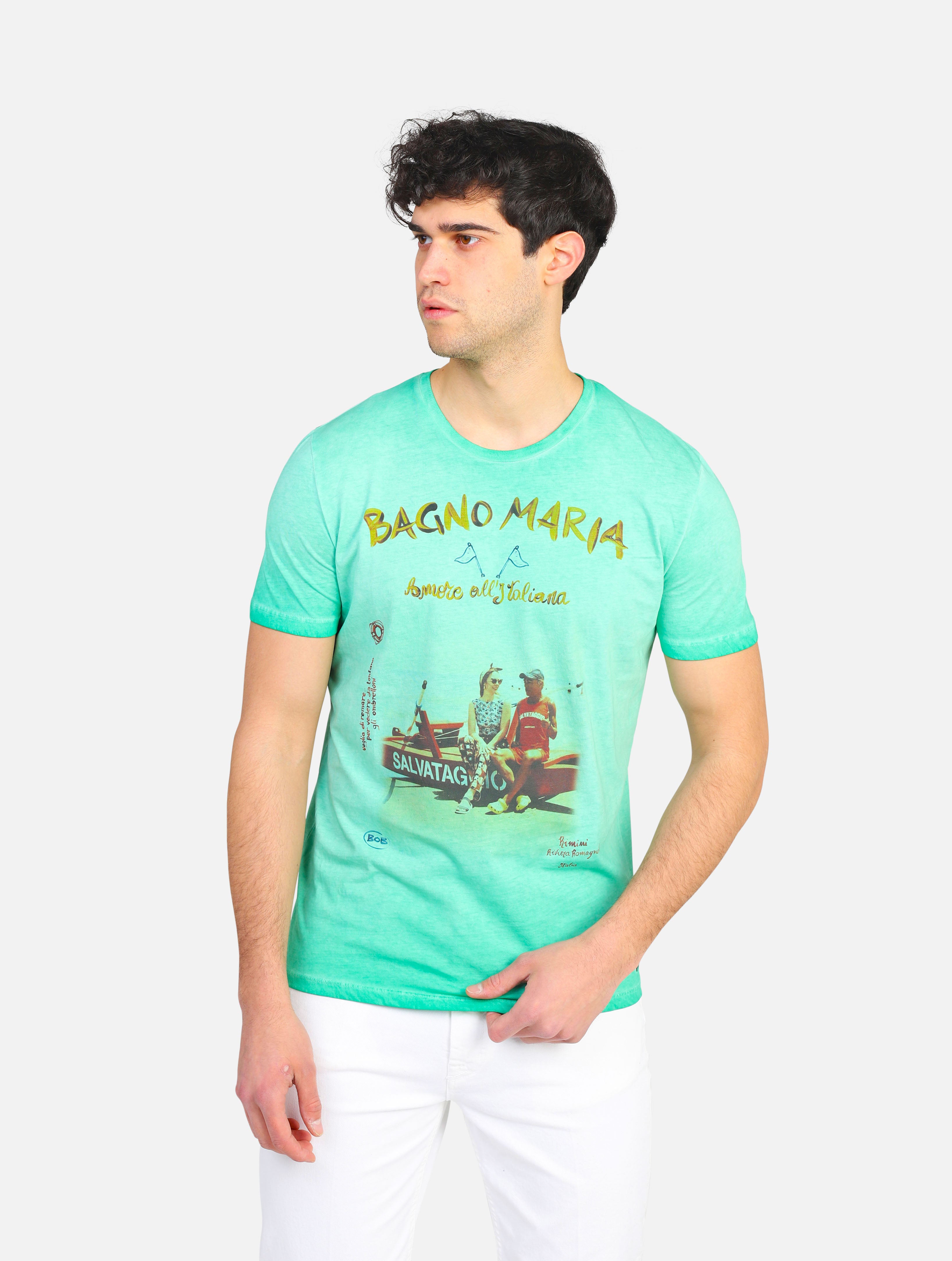 T-shirt bob -  smeraldo uomo 