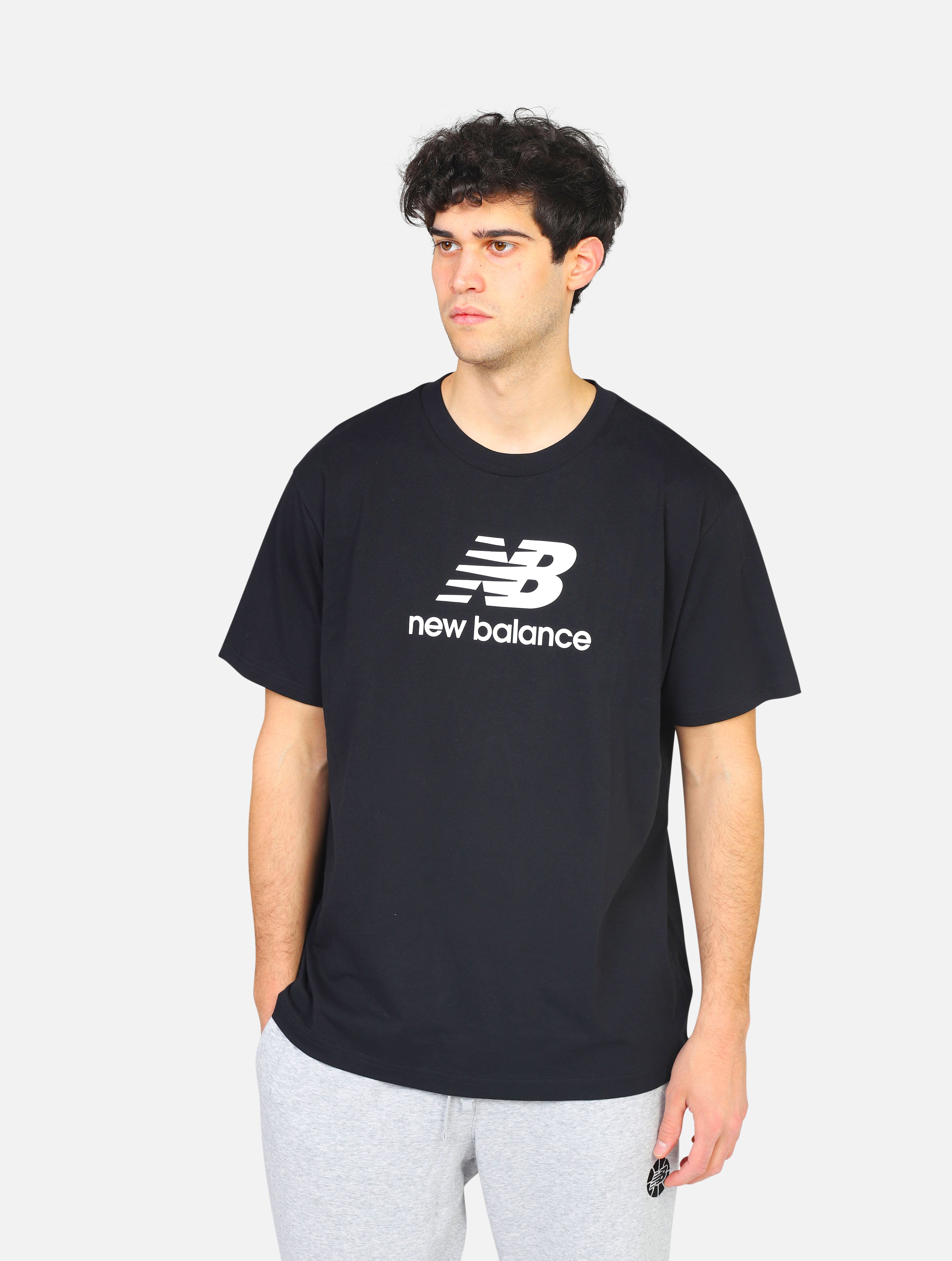 T-shirt new balance  -  black uomo 