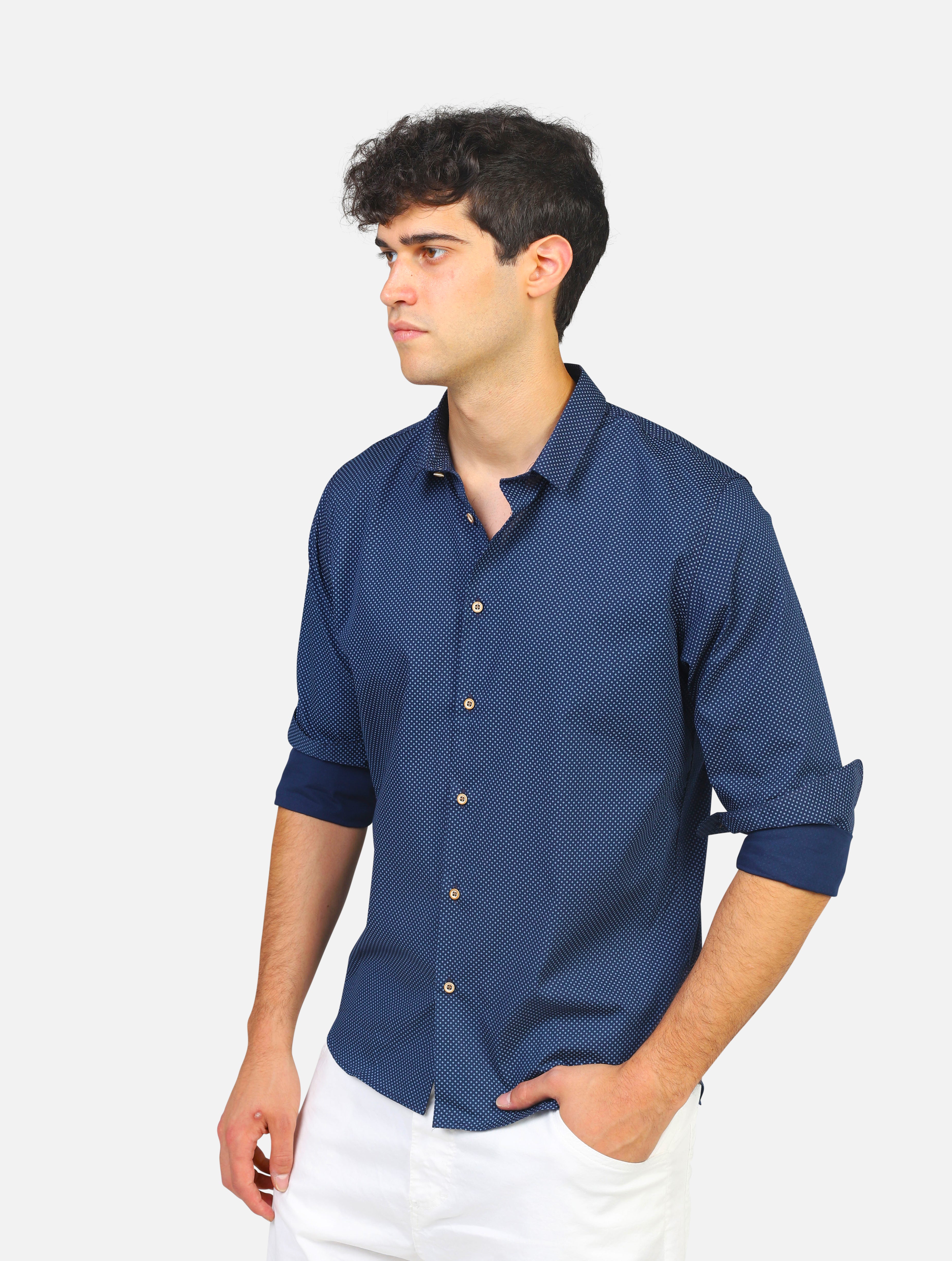 Camicia private label -  blu uomo  - 2