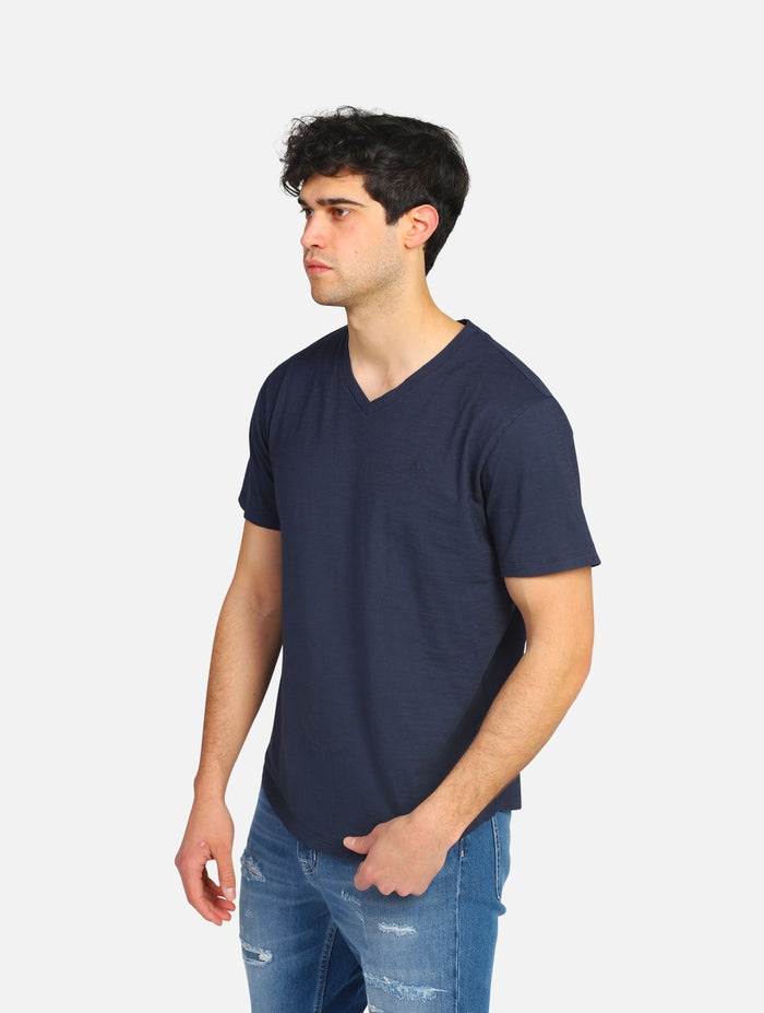 t-shirt SUN68i - T33116NAVY BLUE