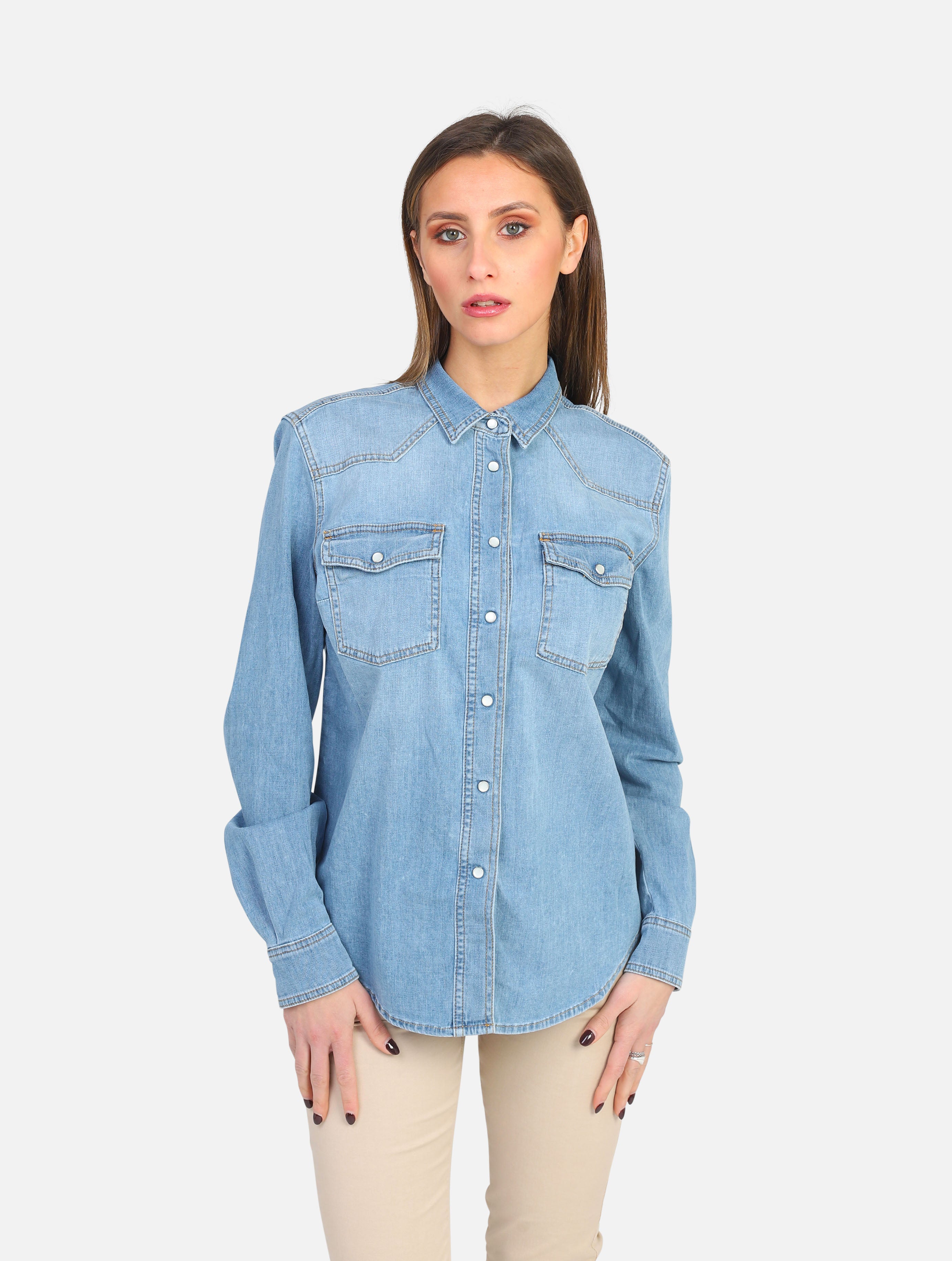 Camicia in jeans vicolo -  denim donna 