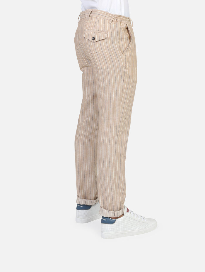 pantalone KOON LPN011LT11BEIGE/BROWN