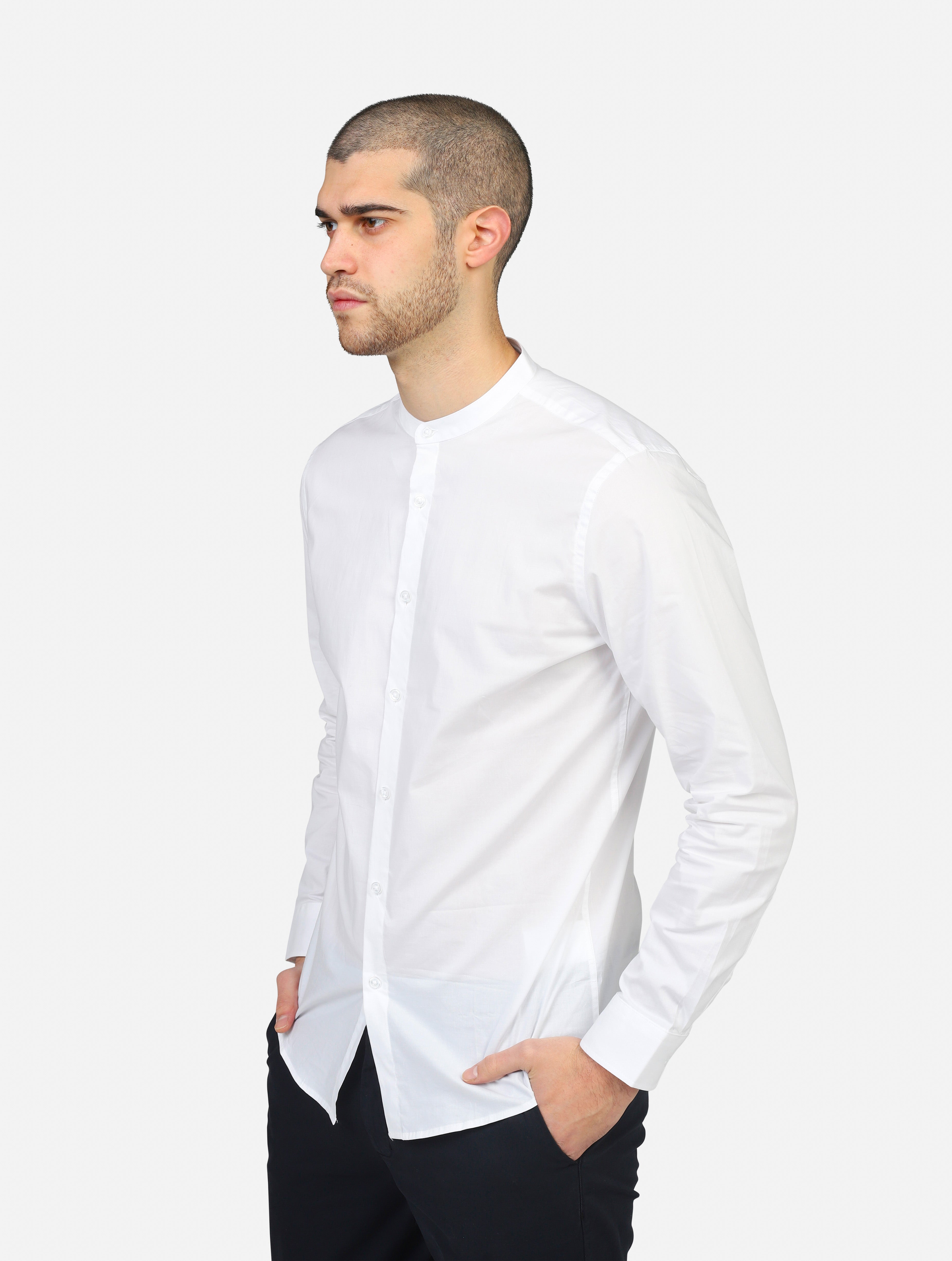 Camicia markup  bianco uomo  - 2