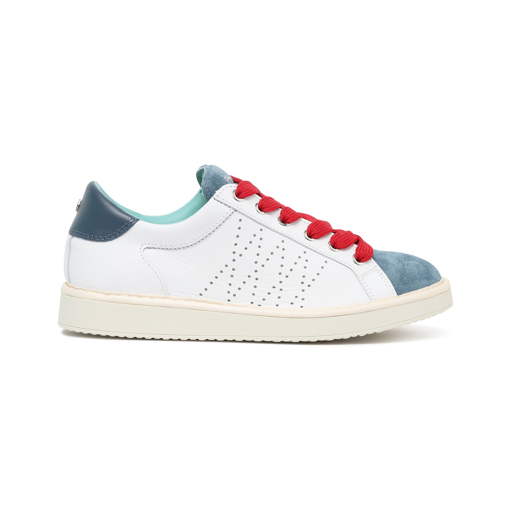 scarpe PANCHIC LACE-UP LEATHER SUEDEBASIC BLUE-RED