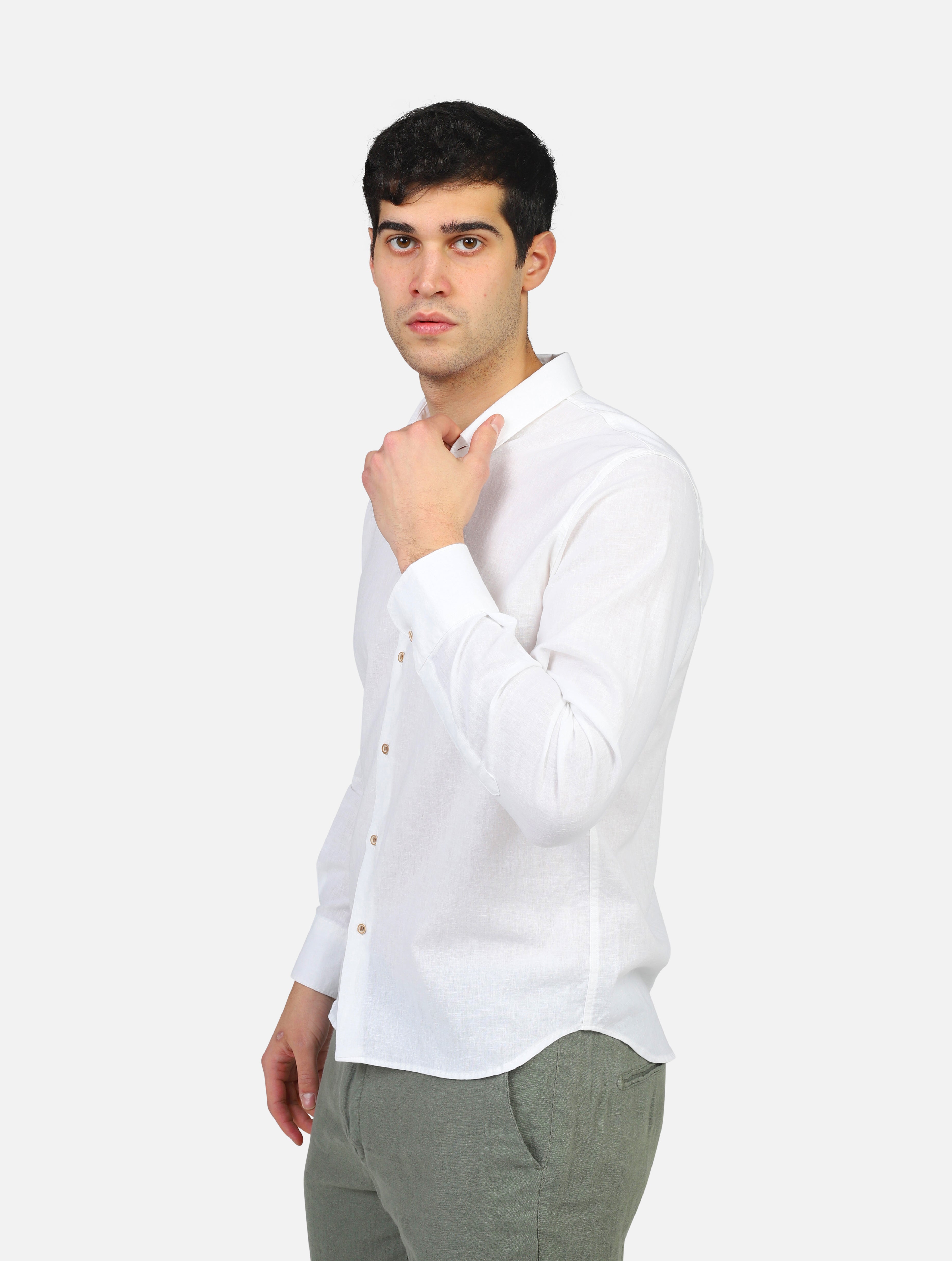 Camicia private label  bianco uomo  - 3
