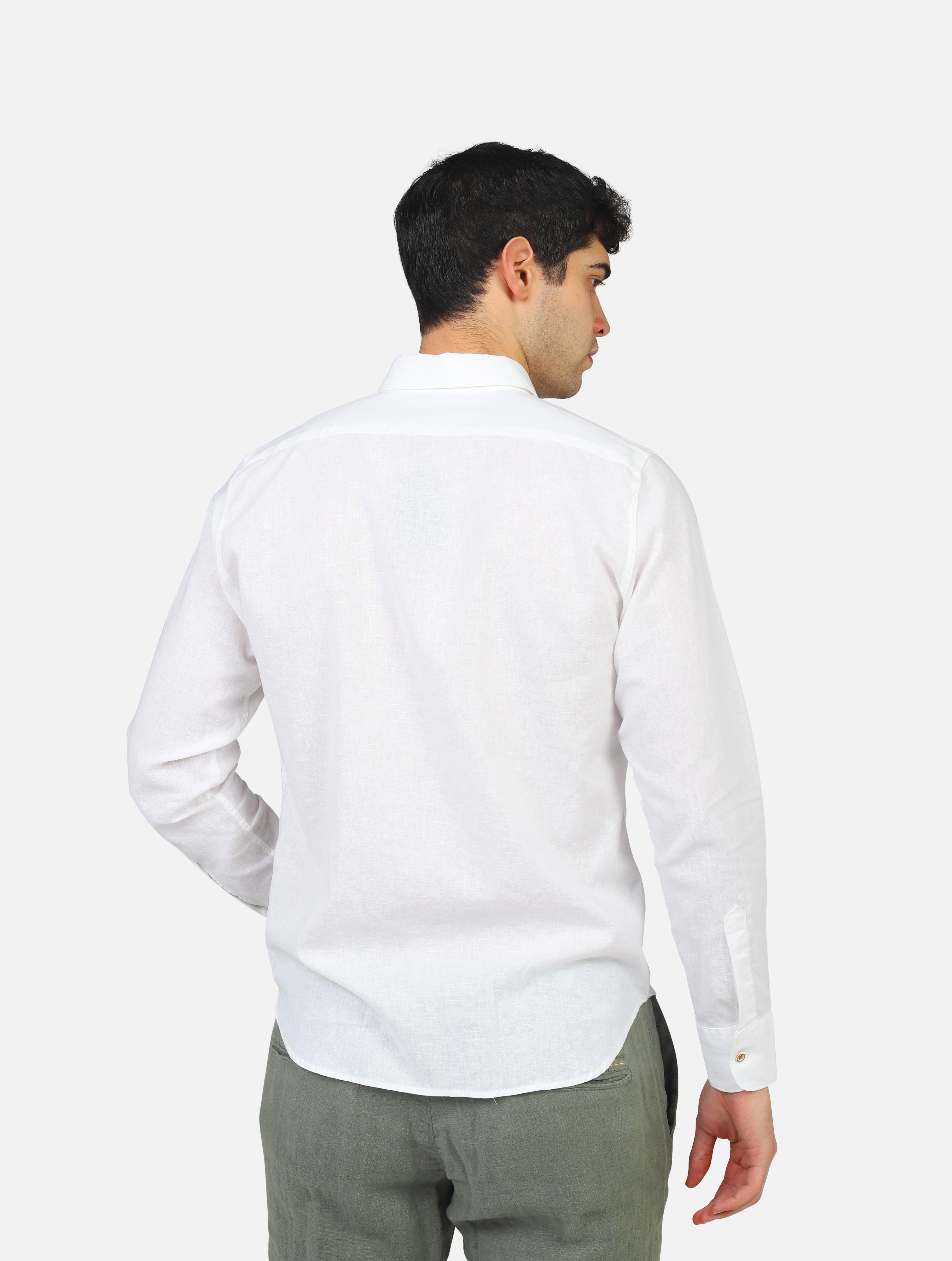 Camicia private label  bianco uomo  - 4