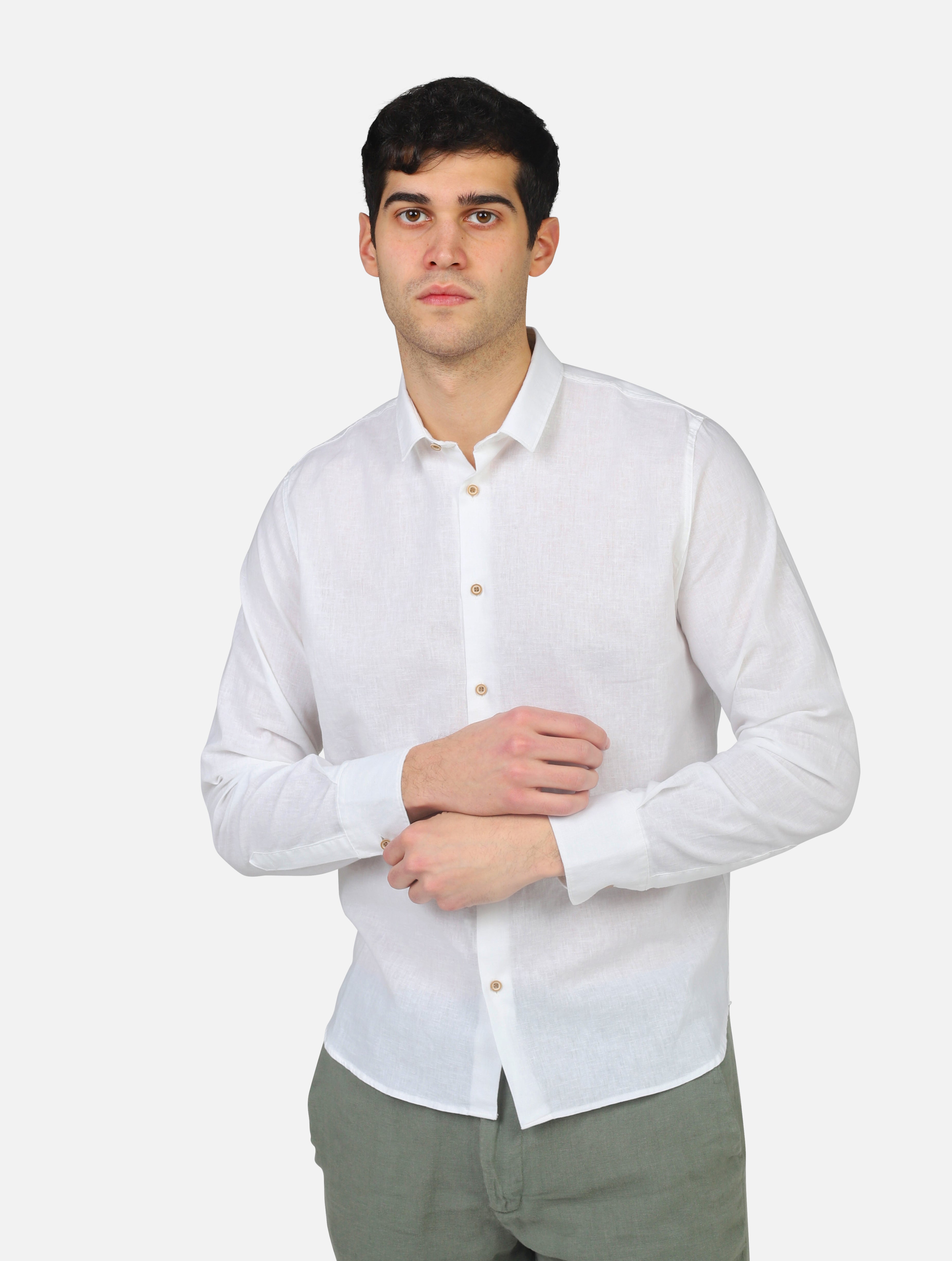 Camicia private label  bianco uomo  - 1