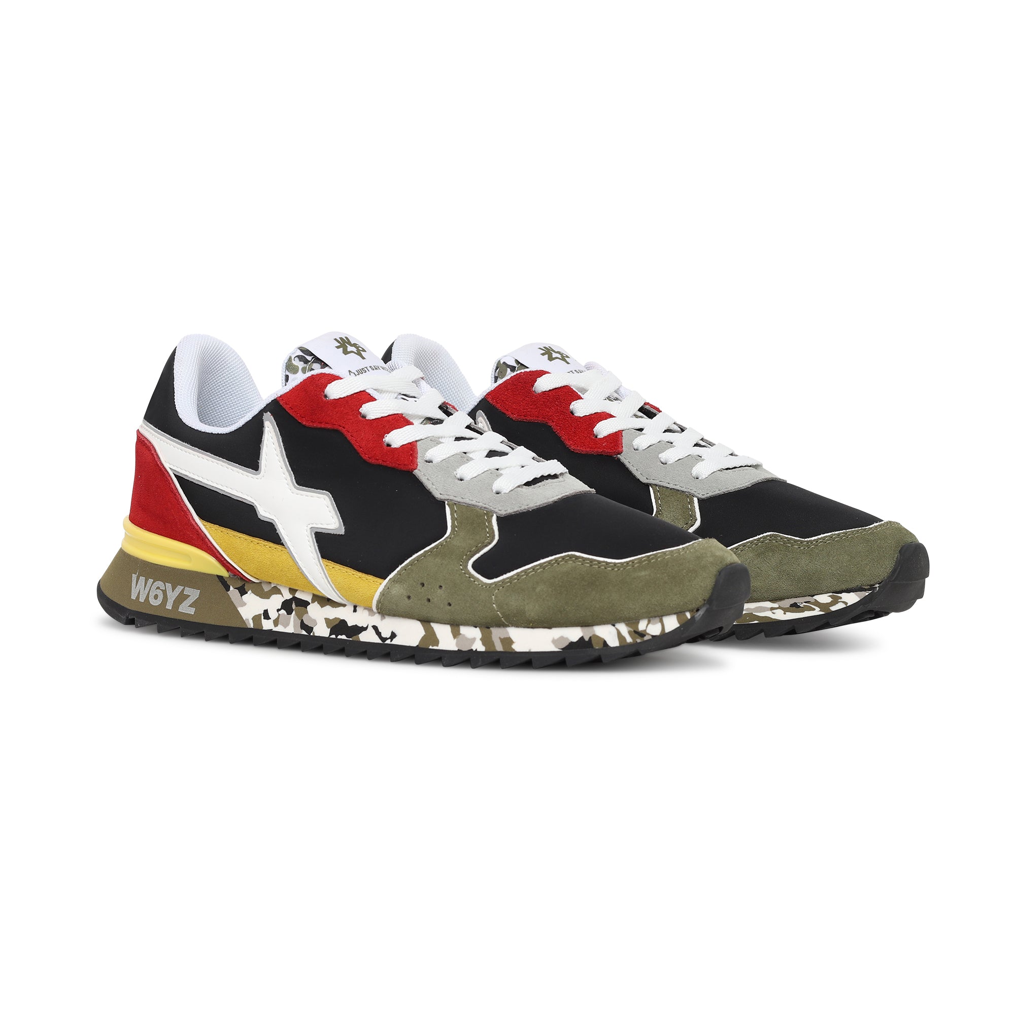 Sneaker w6yz  militare-black-red uomo  - 4